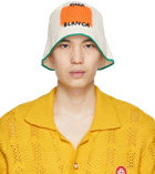 Casablanca Off-White & Orange Crochet Bucket Hat