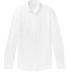 Brunello Cucinelli - Slim-Fit Cutaway-Collar Linen Shirt - White