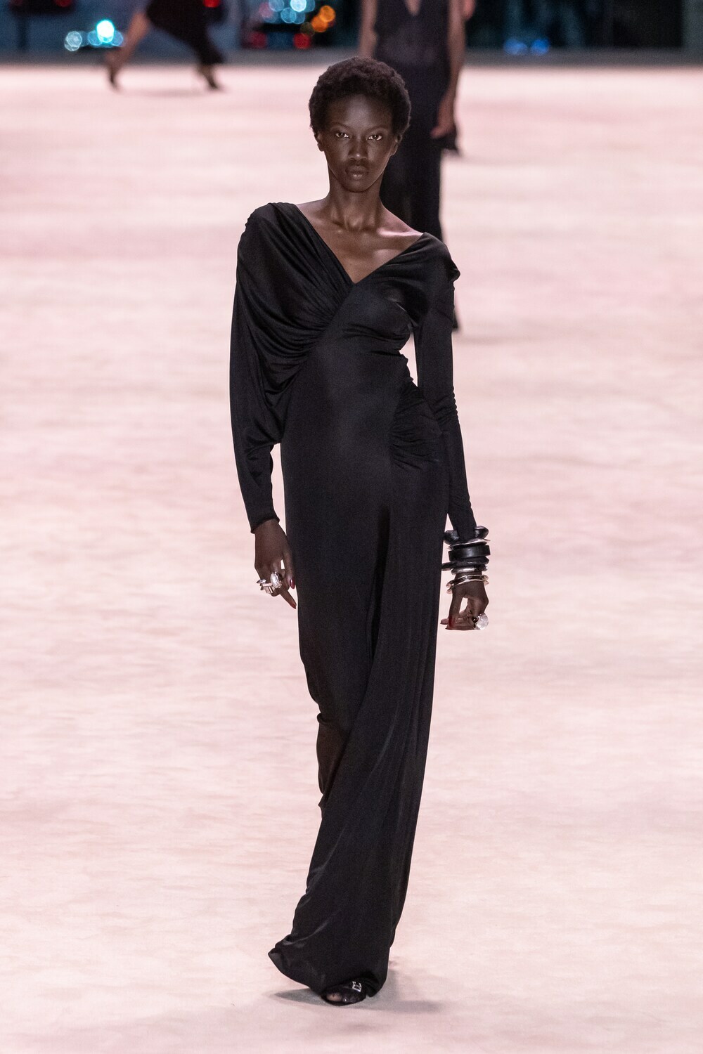 Saint Laurent - Draped jersey maxi dress Saint Laurent
