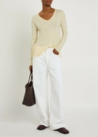 American Vintage Jacksonville Slubbed Cotton-blend top Yellow