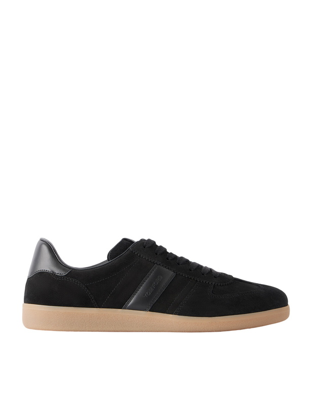 Photo: TOM FORD - Archer Suede Leather Sneakers - Black