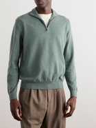 Loro Piana - Slim-Fit Baby Cashmere Half-Zip Sweater - Green