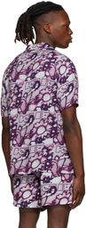 Ksubi Purple UV Flower Resort Shirt