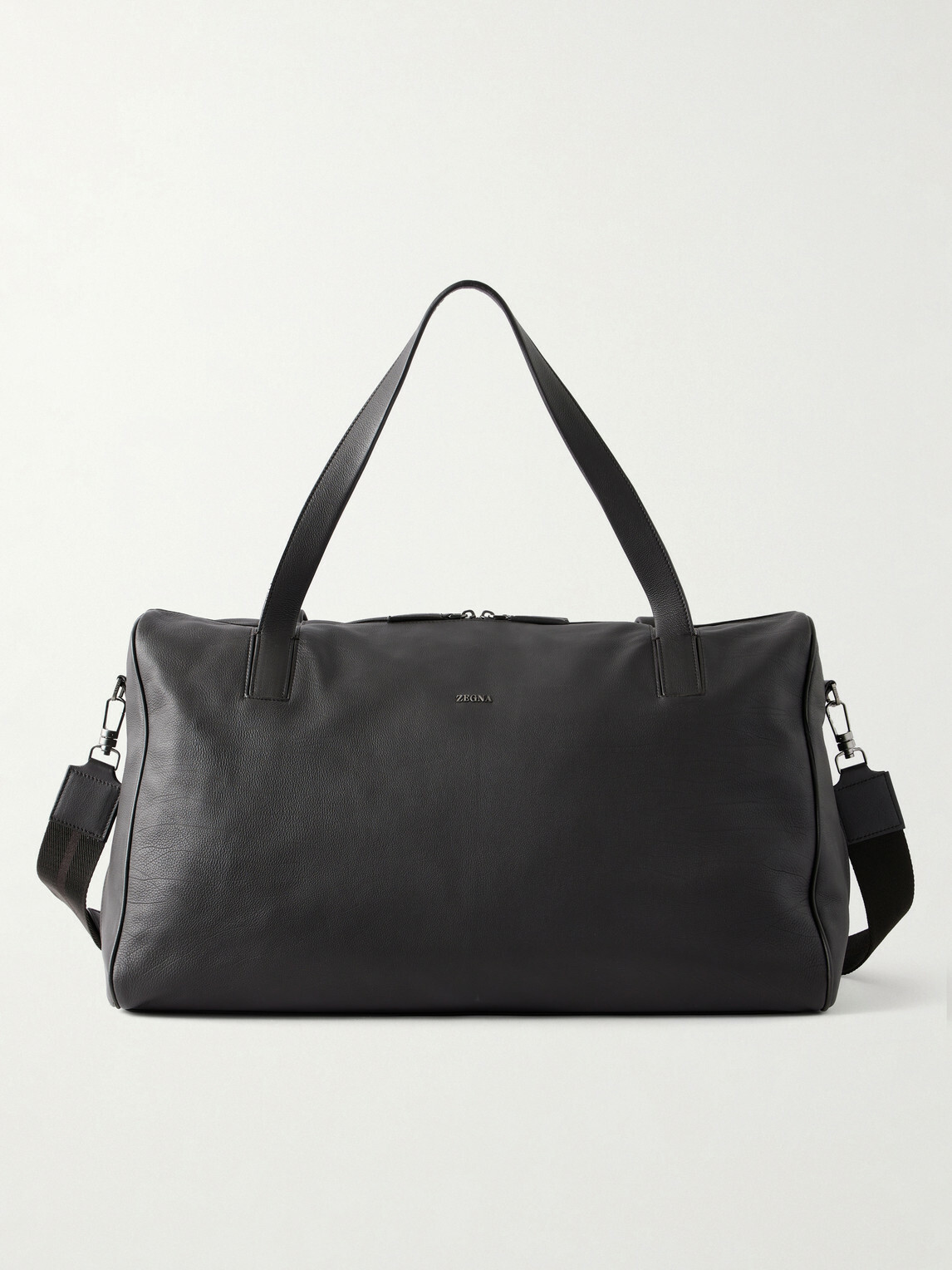Zegna - Leather Weekend Bag - Brown