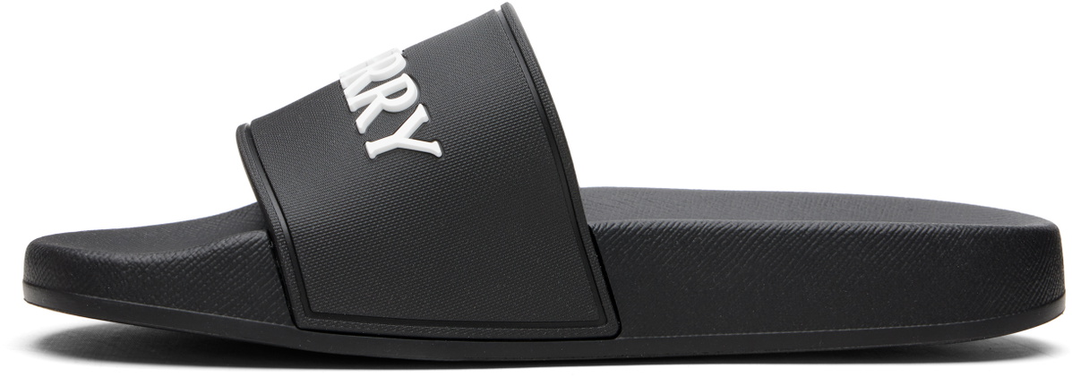 Burberry Black Logo Slides