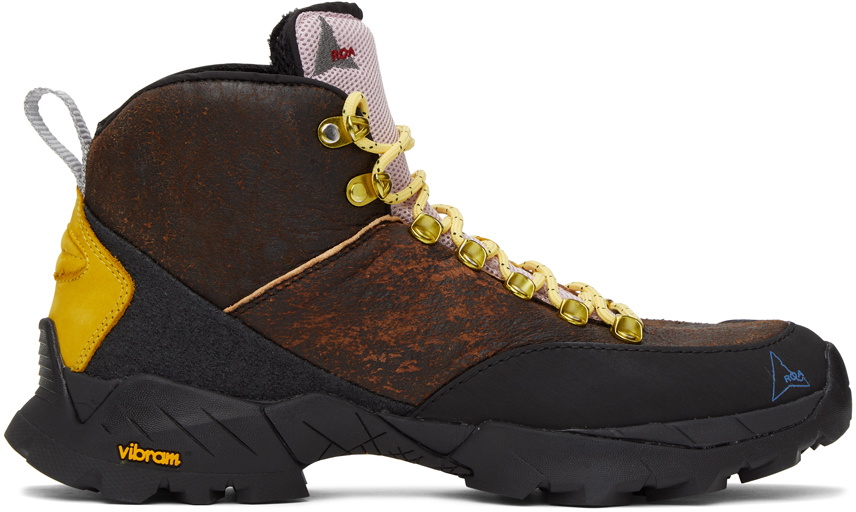 ROA Brown & Pink Andreas Boots ROA