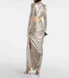 Maticevski Luna draped sequined maxi skirt