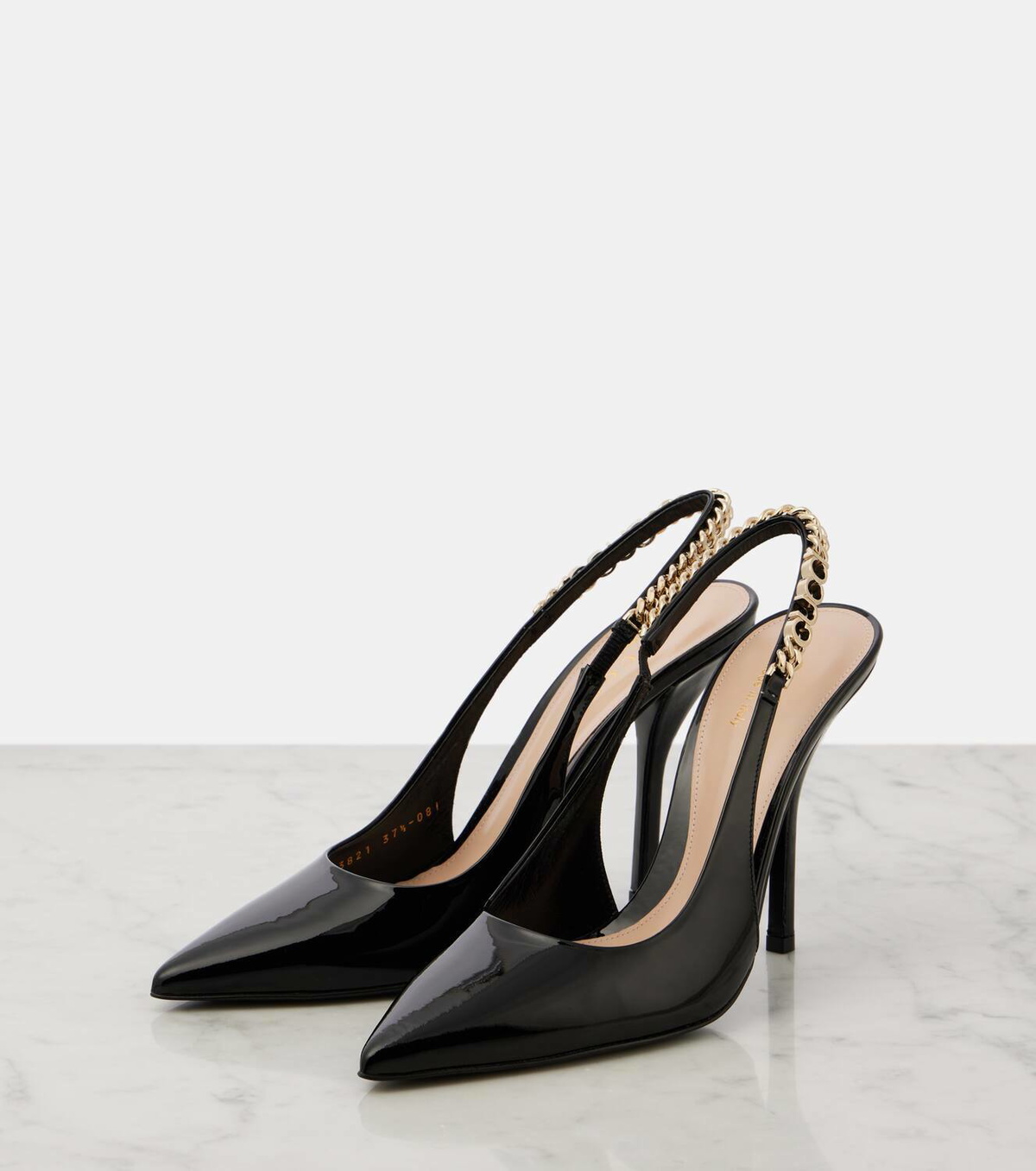 Gucci Gucci Signoria patent leather slingback pumps Gucci