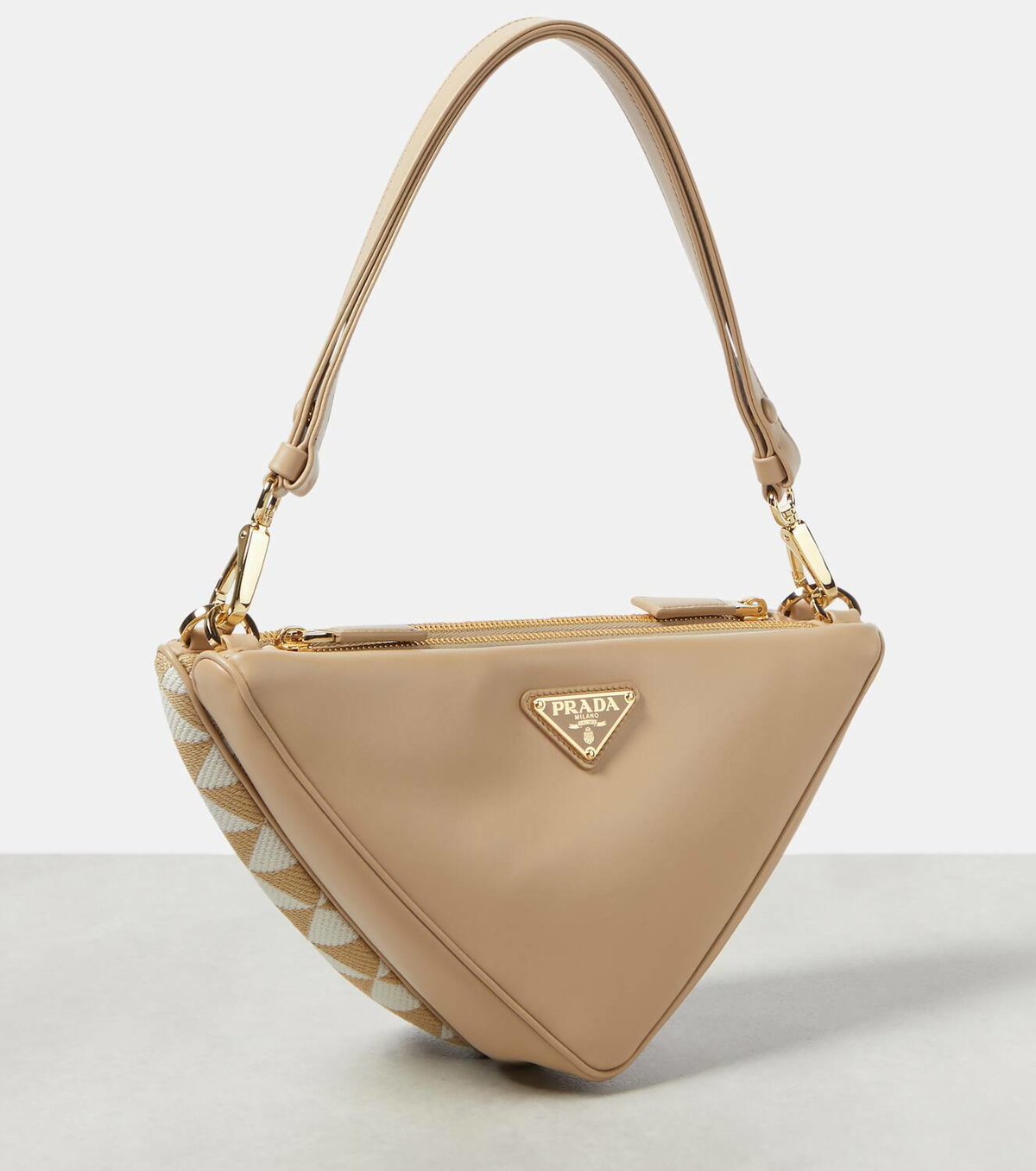 Prada Symbole Leather And Fabric Mini Bag