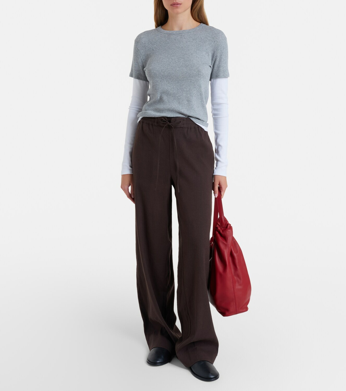 Vince Linen and rayon-blend wide-leg pants