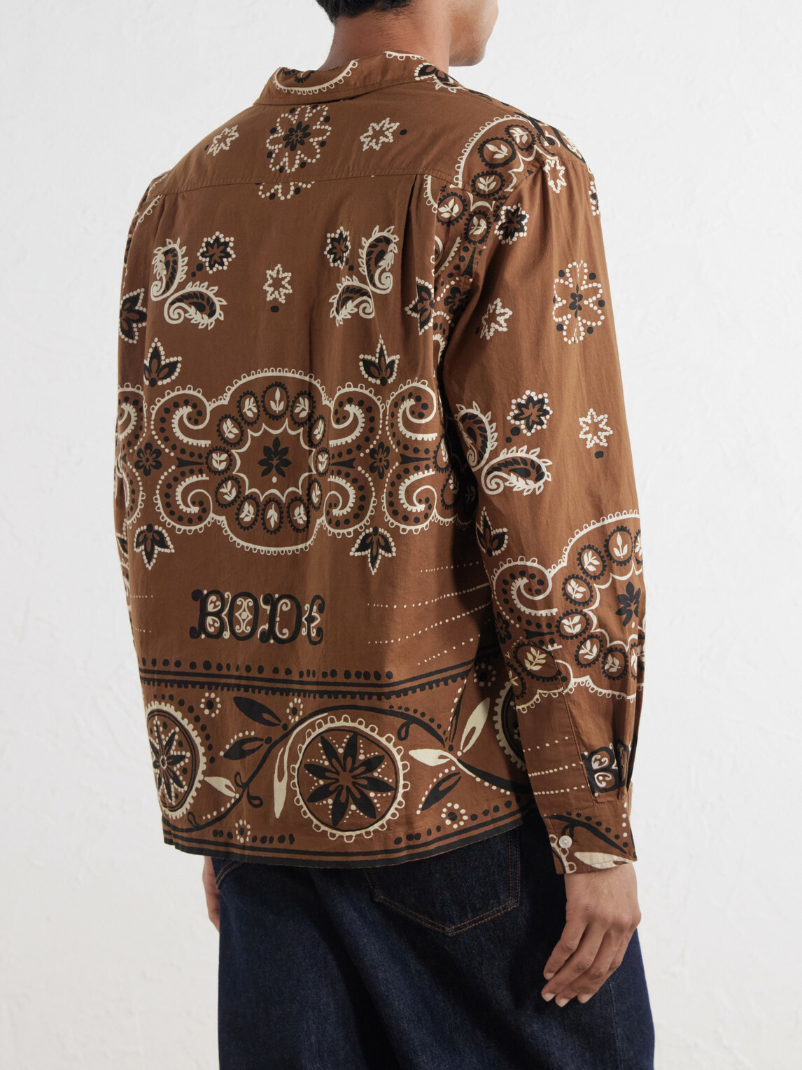 BODE - Bandana Printed Cotton Shirt - Brown