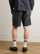 RRL - Hawkes Wide-Leg Pleated Cotton-Twill Shorts - Black