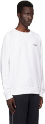 Balmain White 'Balmain Paris' Flocked Sweatshirt