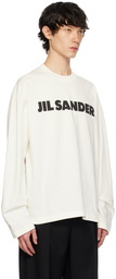 Jil Sander Off-White Printed Long Sleeve T-Shirt