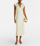 Faithfull Gala shirred midi dress