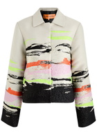 Stine Goya Kiana Metallic-jacquard Twill Jacket Grey