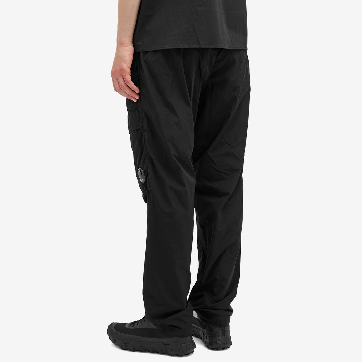C.P. Company Men's Chrome-R Loose Cargo Pants in Black C.P. Company