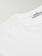 Stone Island - Logo-Embroidered Cotton-Jersey T-Shirt - White