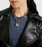 Acne Studios Logo pendant chain necklace