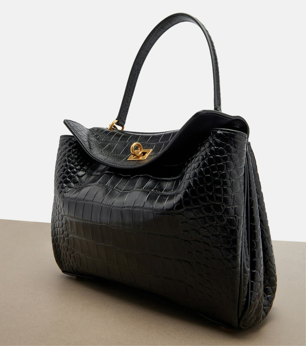 Balenciaga Rodeo Small croc-effect leather tote bag