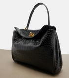 Balenciaga Rodeo Small croc-effect leather tote bag