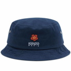 Kenzo Men's Denim Logo Bucket Hat in Midnight Blue