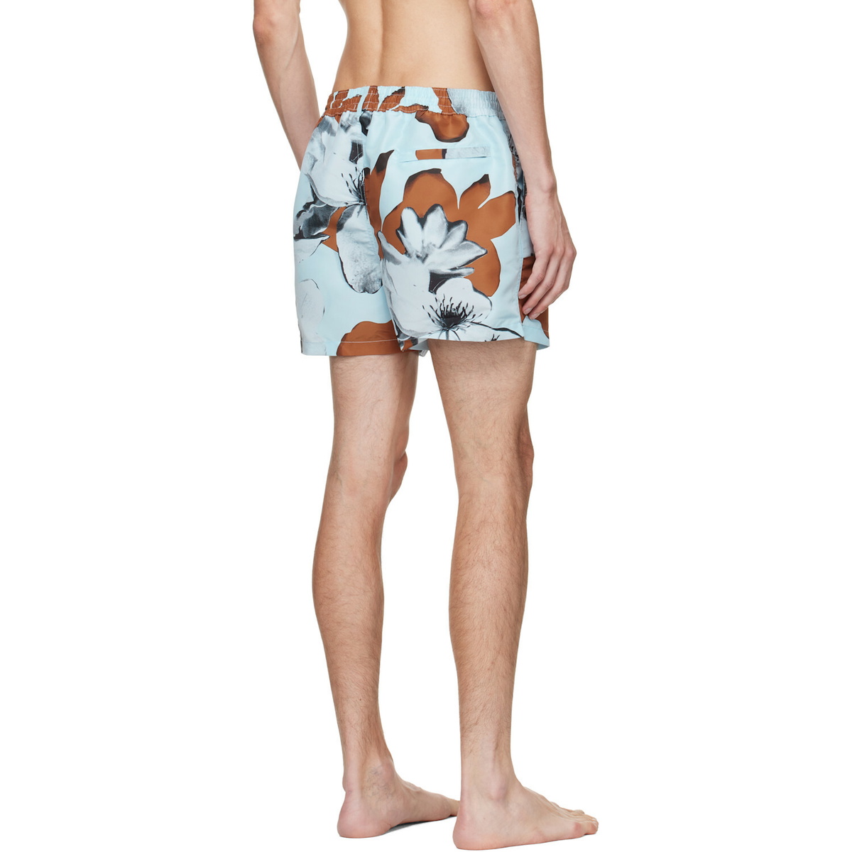 Paul Smith Blue 'Shadow Floral' Swim Shorts