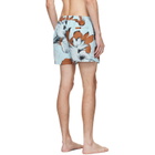 Paul Smith Blue 'Shadow Floral' Swim Shorts