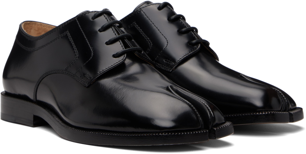 Maison Margiela Black Tabi Lace-Up Derbys