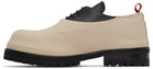 424 Black & Beige Overlay Derbys
