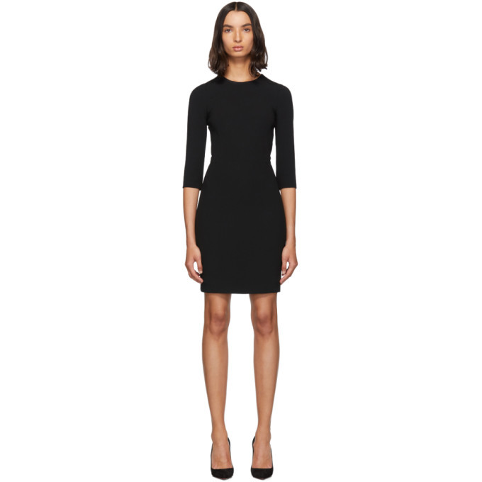 ana black dress Black Belted 3/4 Sleeve Mini Dress M main image 0
