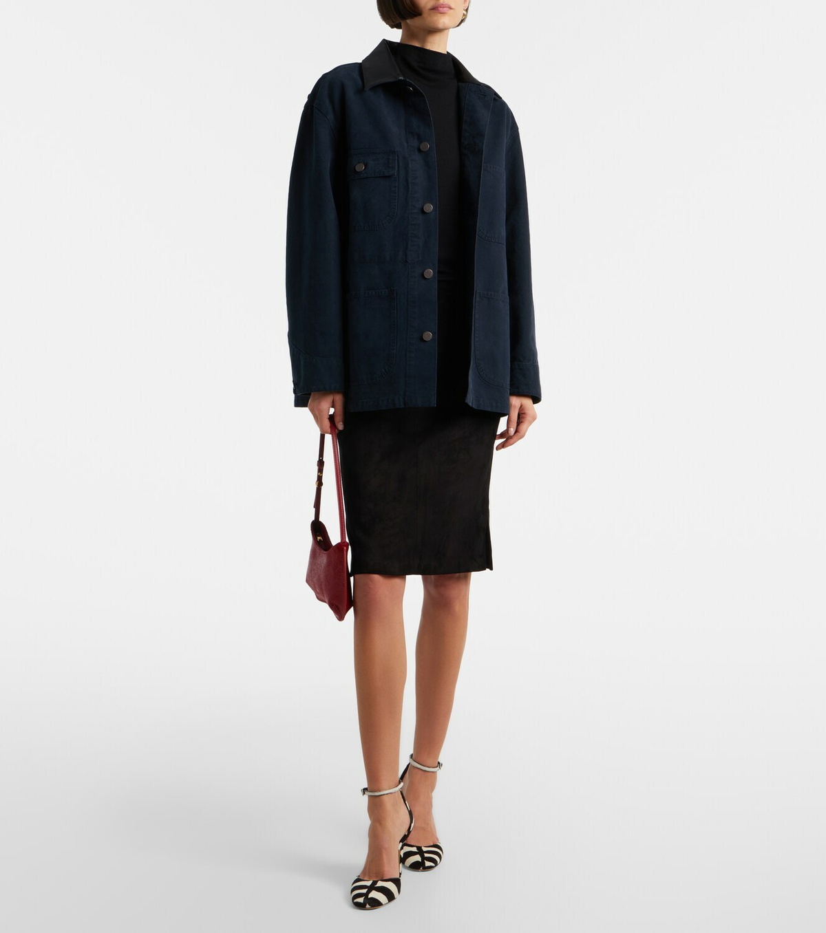 Stouls Gin suede midi skirt