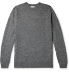 Sunspel - Mélange Shetland Wool Sweater - Gray