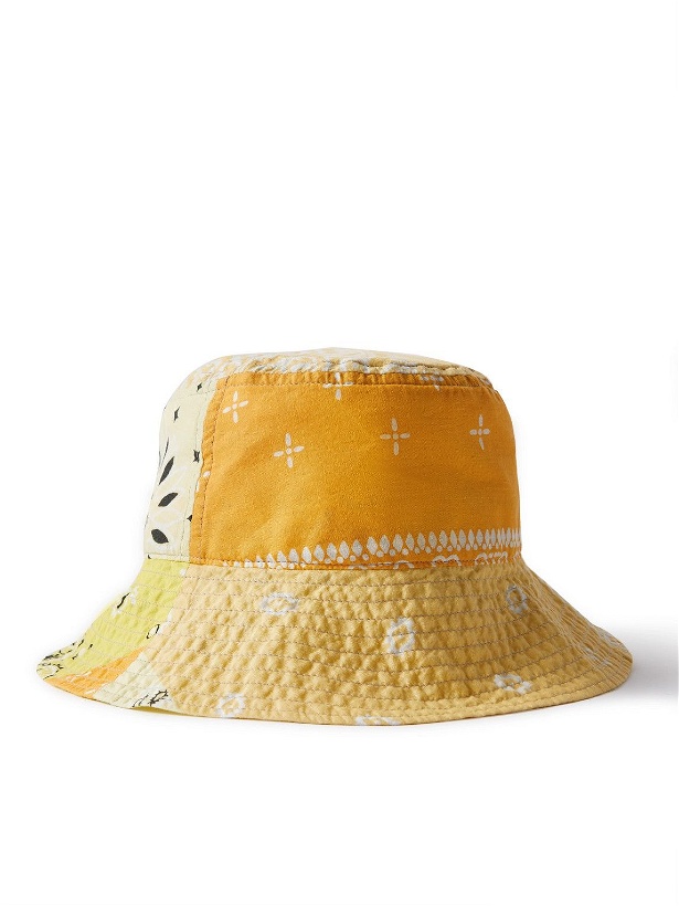 Photo: KAPITAL - Logo-Appliquéd Bandana-Print Cotton-Voile Bucket Hat