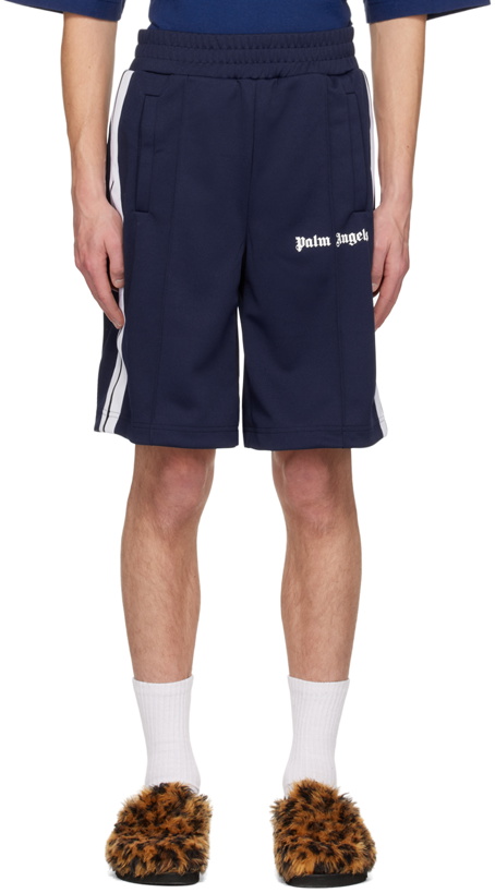 Photo: Palm Angels Navy Classic Track Shorts
