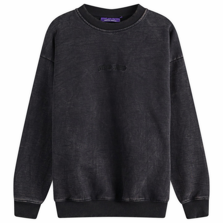 Photo: Fucking Awesome Men's Little Stamp Snow Wash Sweatshirt in Black