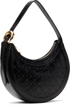 Marine Serre Black Moonogram Embossed Leather Eclips Mini Bag