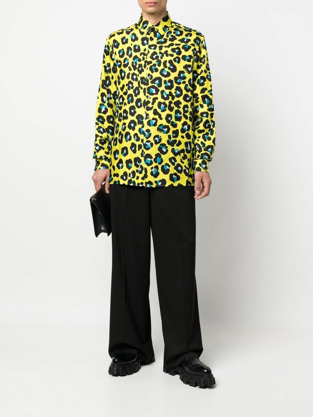 VERSACE - Leopard Print Silk Shirt Versace