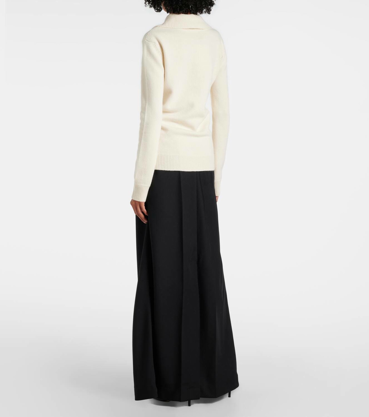 Plan C Wool and cashmere polo sweater