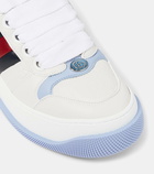 Gucci Double Screener leather-trimmed sneakers