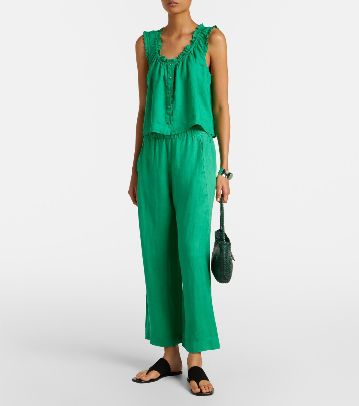 Velvet Lola linen wide-leg pants