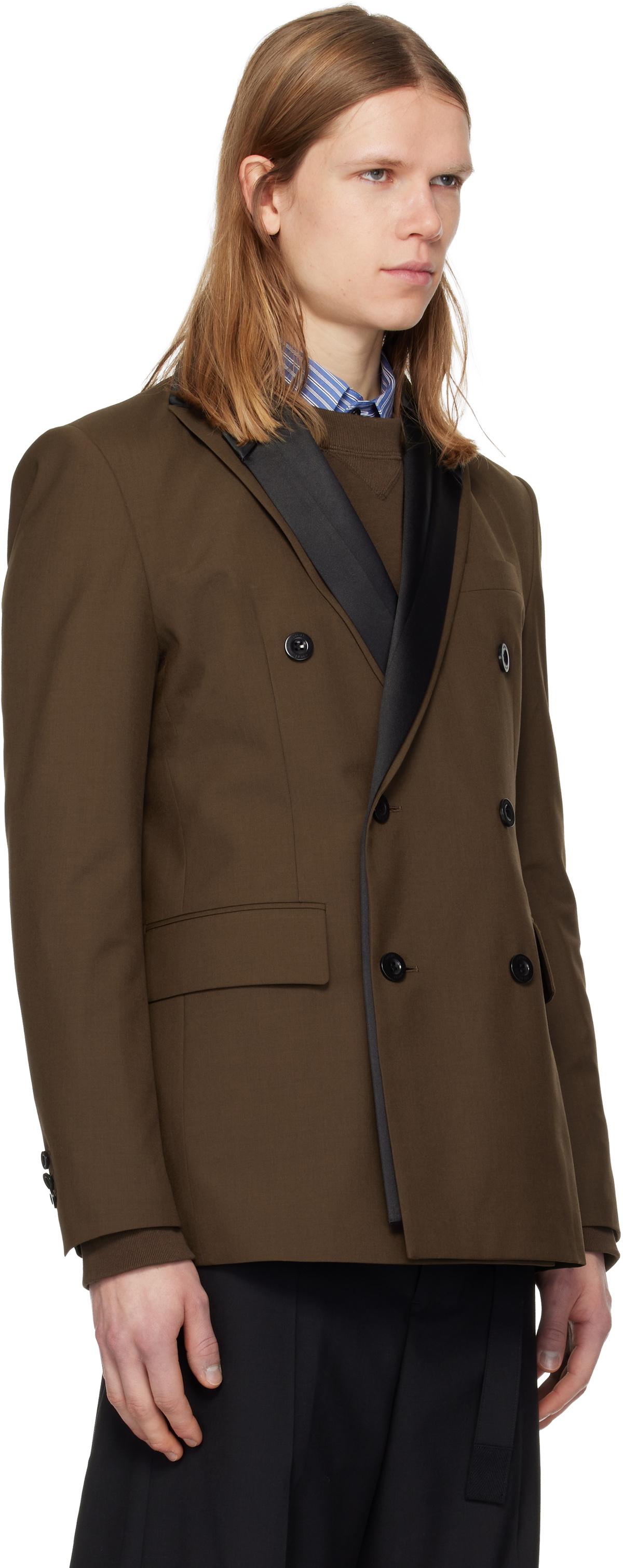 sacai Brown Suiting Blazer