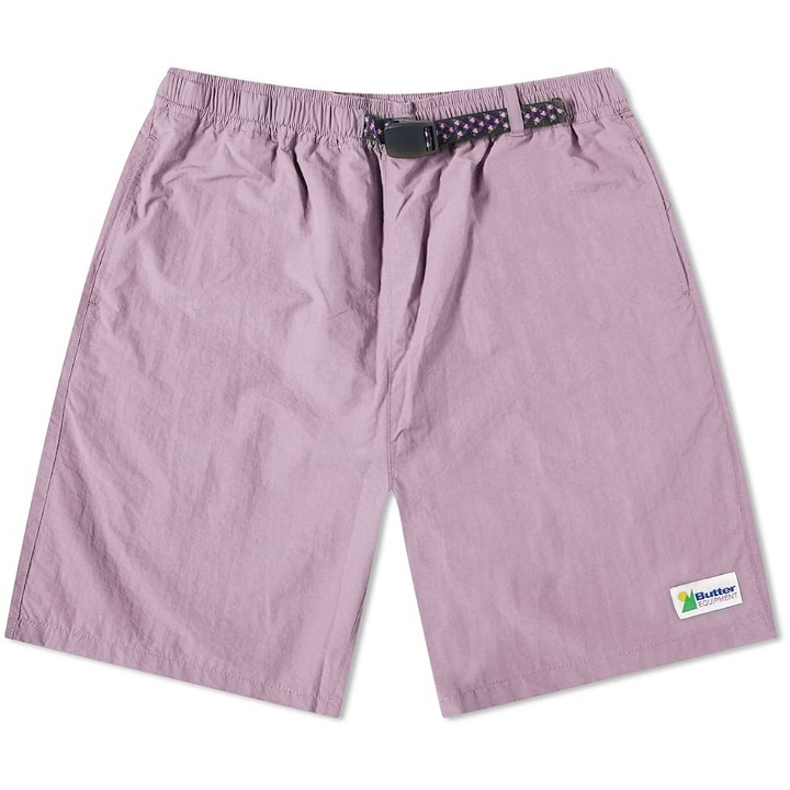 Photo: Butter Goods Men's Equipment Shorts in Washed Berry