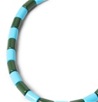 Roxanne Assoulin - Gilded U-Tube Enamel and Silver-Tone Bracelet - Blue