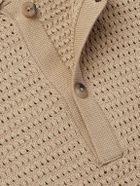 De Bonne Facture - Honeycomb Organic Cotton Polo Shirt - Neutrals