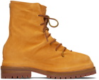 424 Orange Lace-Up Boots