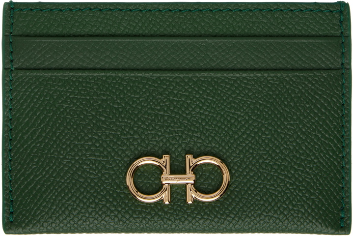 Photo: Ferragamo Green Gancini Credit Card Holder