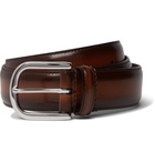 Anderson's - 3.5cm Brown Burnished-Leather Belt - Men - Brown