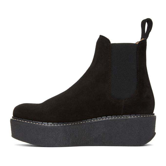 Flamingos Black Suede Gibus Platform Boots