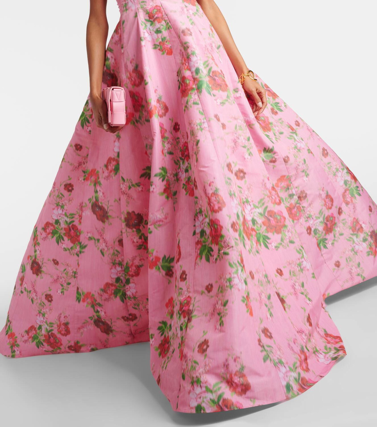 pink tie front dress Pink Collared Button Front Self Tie Eyelet Midi Dress – SSYS main image 0
